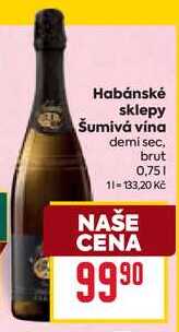 Habánské sklepy Šumivá vína demi sec, brut 0,75l