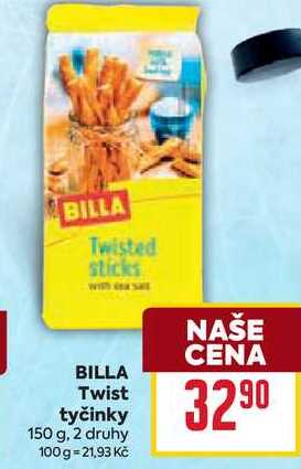BILLA Twist tyčinky 150 g