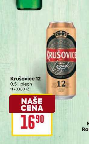 Krušovice 12 0,51, plech 