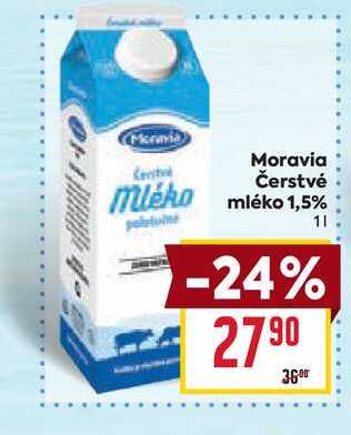 Moravia Čerstvé mléko mléko 1,5% 1l