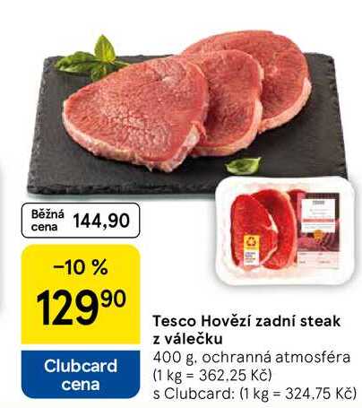 Tesco Hovězí zadní steak z válečku, 400 g