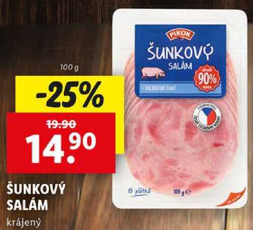Šunkový salám, 100 g