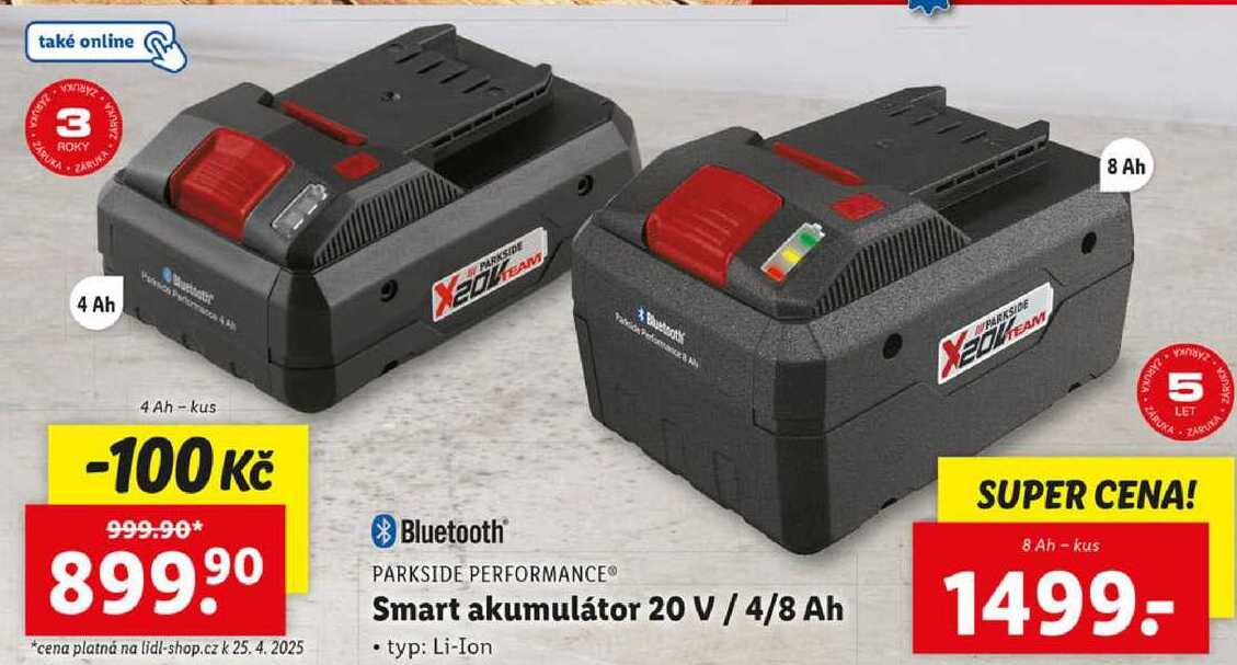 Smart akumulátor 20 V / 4/8 Ah