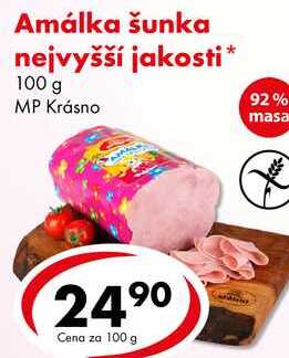 Amálka šunka nejvyšší jakosti, 100 g
