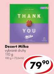 Dezert Milka, 110 g  