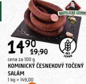 Kominickýčesnekový točený salám 100g