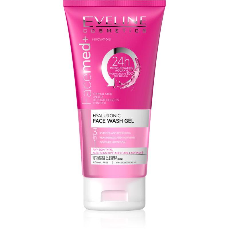 Eveline Cosmetics FaceMed+ čisticí gel 3 v 1 s kyselinou hyaluronovou 150 ml