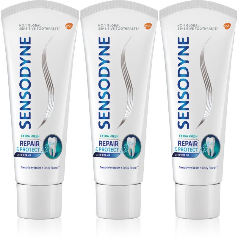 Sensodyne Repair & Protect Extra Fresh zubní pasta pro ochranu zubů a dásní 3x75 ml