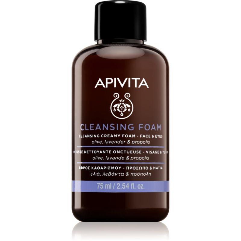 Apivita Cleansing Foam Face & Eyes krémová čisticí pěna na obličej a oči 75 ml