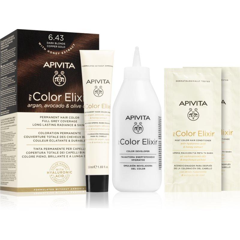 Apivita My Color Elixir barva na vlasy bez amoniaku odstín 6.43 Dark Blonde Copper Gold 1 ks