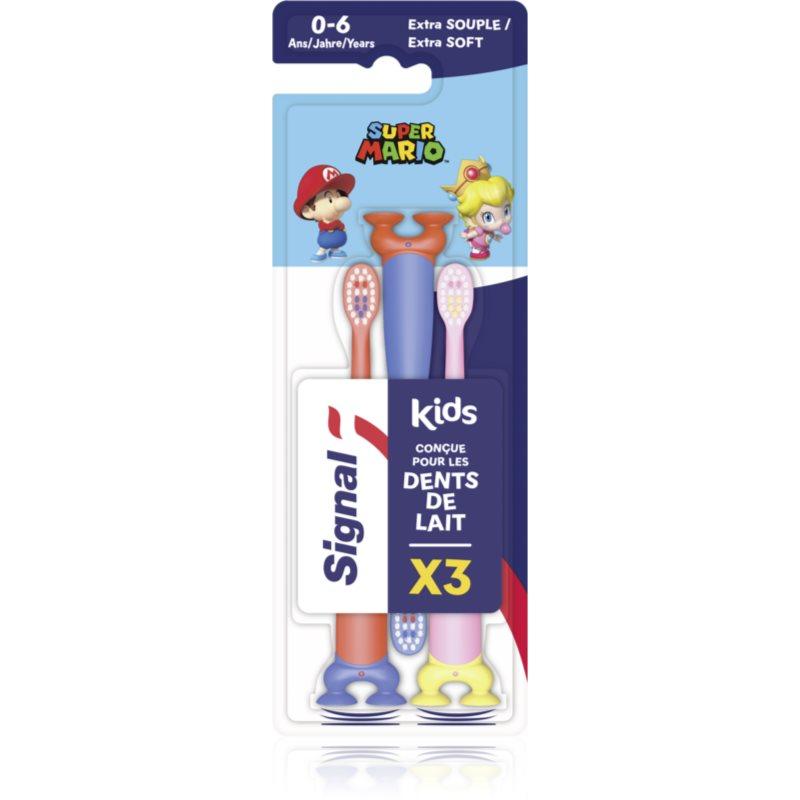 Signal Kids zubní kartáček pro děti výhodné balení 0-6/2-6