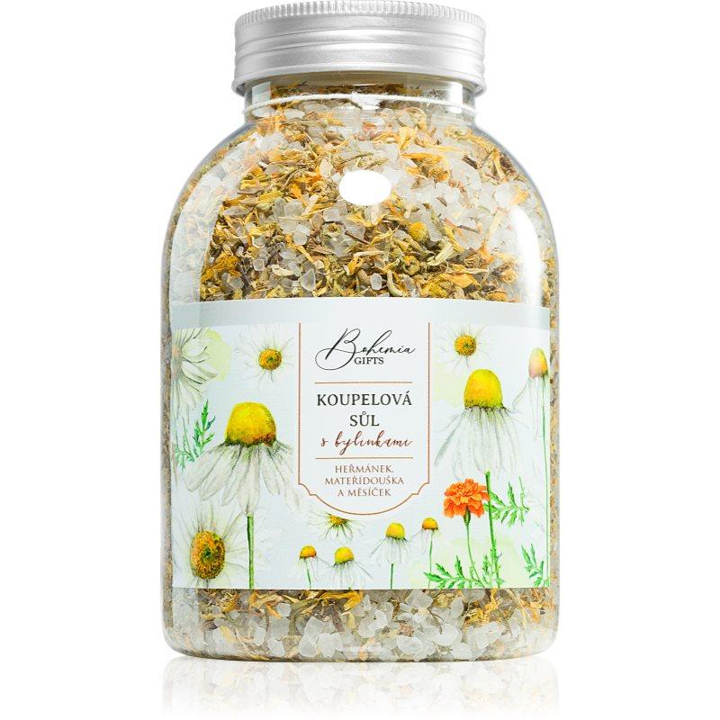 Bohemia Gifts & Cosmetics Bohemia Natur koupelová sůl se třemi druhy bylin heřmánek, měsíček, mateřídouška 1200 g