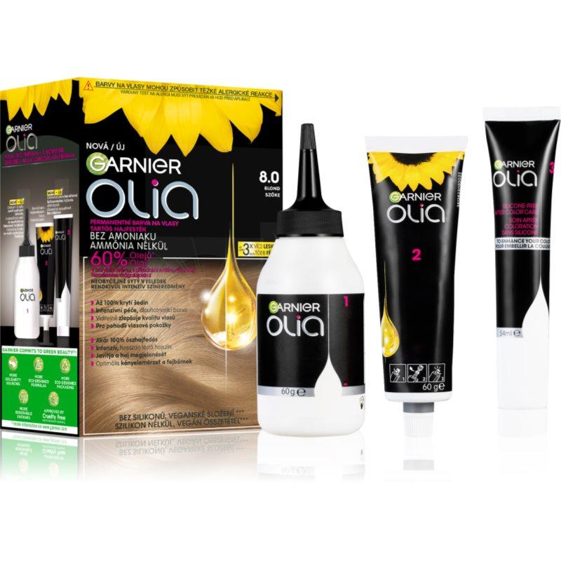 Garnier Olia Big Kit permanentní barva na vlasy odstín 8.0 Blond