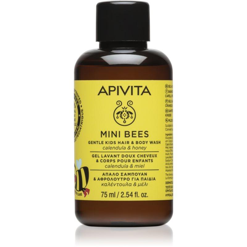 Apivita Mini Bees Gentle Kids Hair & Body Wash Calendula&Honey dětský šampon na vlasy i tělo 75 ml