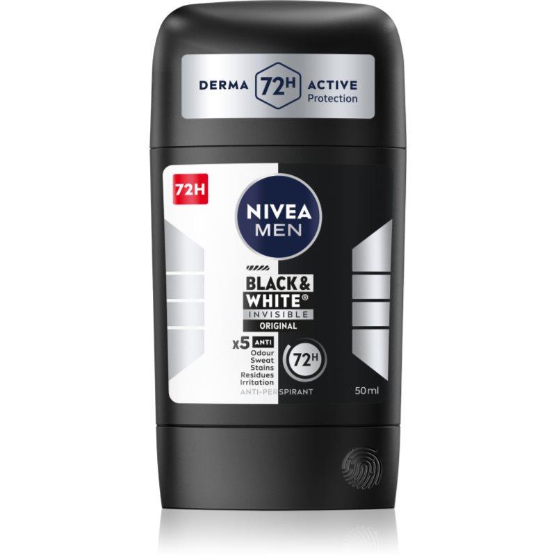 NIVEA MEN Black & White Invisible Original tuhý antiperspirant pro muže 50 ml