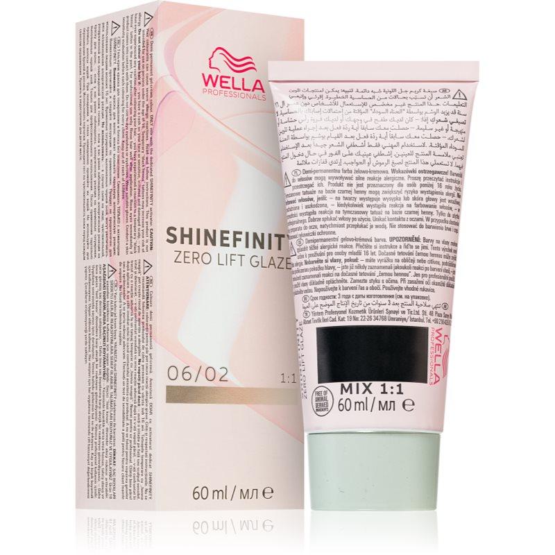 Wella Professionals Shinefinity Zero Lift Glaze demipermanentní barva na vlasy odstín 06/02 - Dark Sage 60 ml