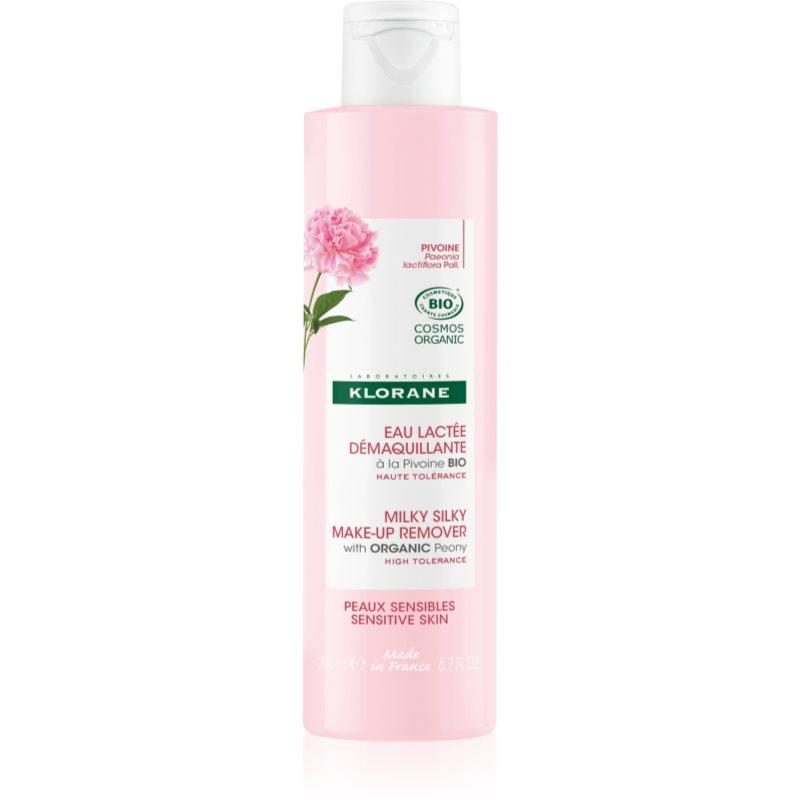 Klorane Pivoňka Milky Silky Make-up Remover odličovací mléko pro zklidnění pokožky 200 ml