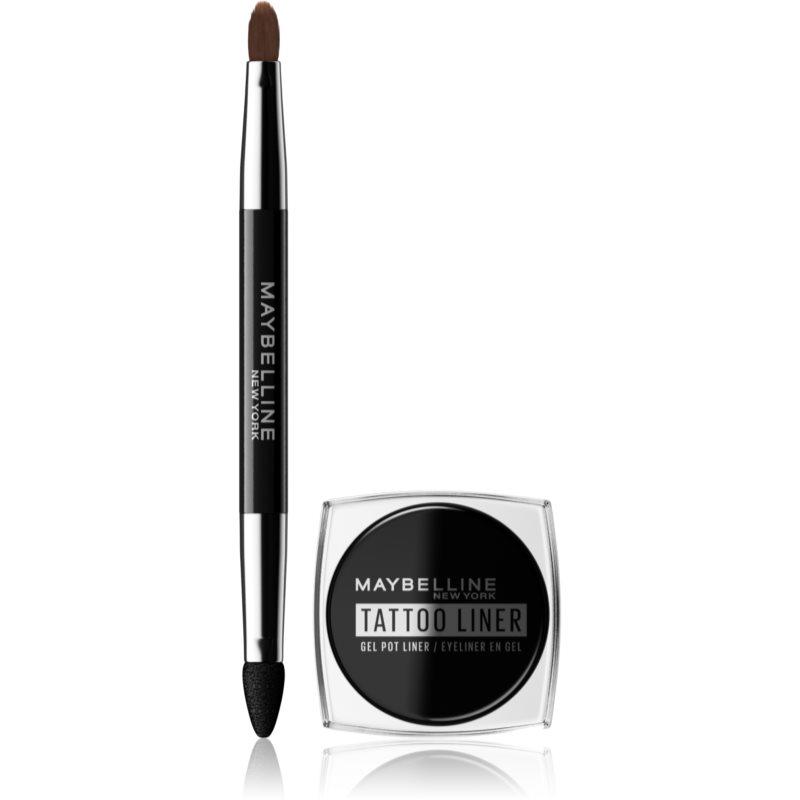 MAYBELLINE NEW YORK Tattoo Liner dlouhotrvající gelové oční linky se štětečkem odstín 950 Blackest Black 3 g