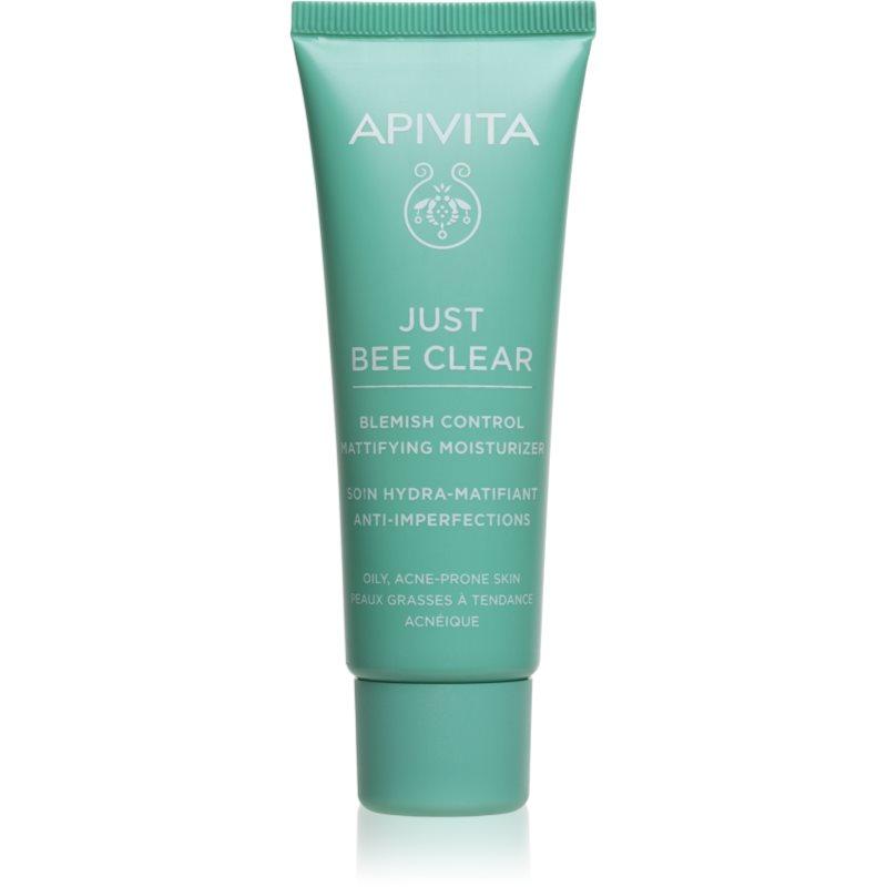 Apivita Just Bee Clear Blemish Control Moisturizer hydratační krém na obličej s niacinamidem 40 ml