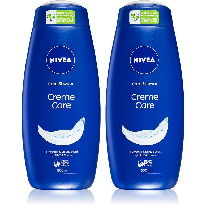 NIVEA Creme Care krémový sprchový gel výhodné balení 2 x 500 ml