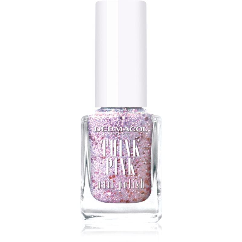 Dermacol Think Pink lak na nehty se třpytkami odstín 01 12 ml
