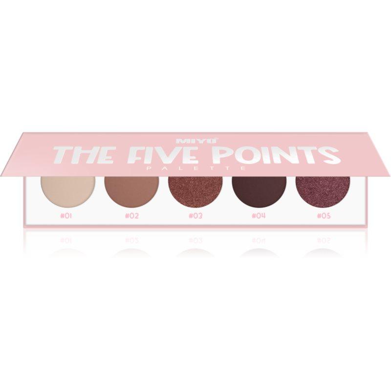 Miyo Eyeshadow The five points paletka očních stínů odstín 11 Femine flame 1 ks