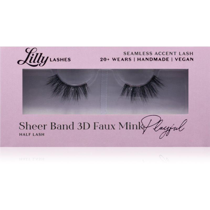 Lilly Lashes Sheer Band 3D Faux Mink Half Lash umělé řasy typ Playful 1 pár