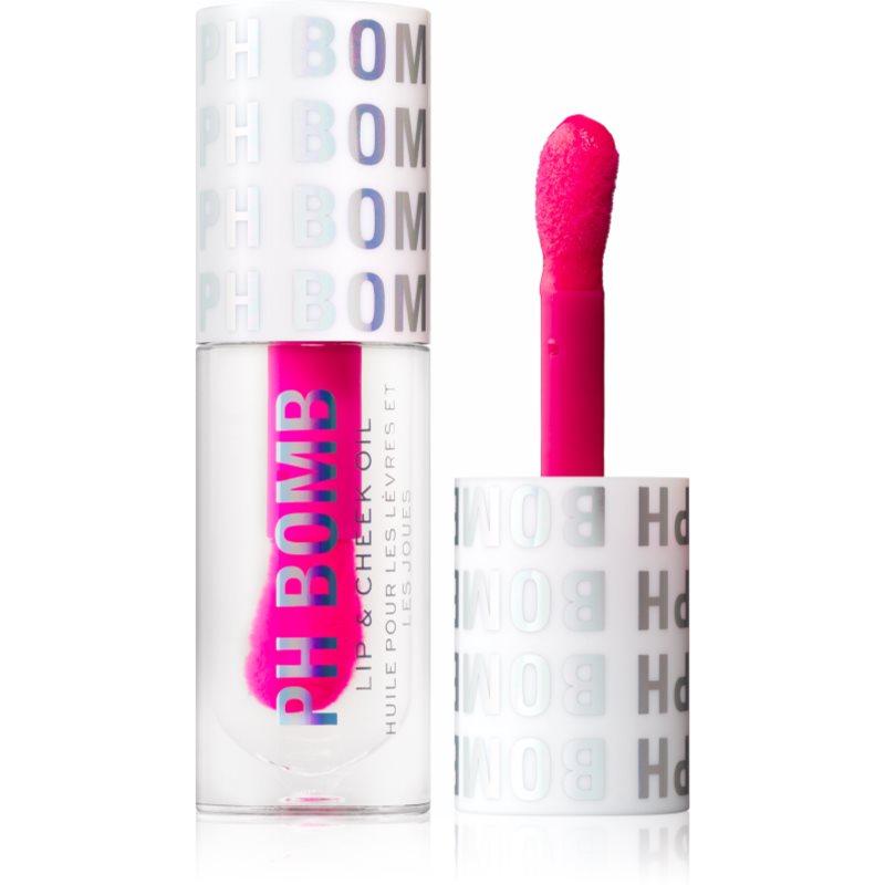 Makeup Revolution PH Bomb Lip & Cheek Oil samozabarvujicí pH balzám na rty a tváře odstín Universal 4.5 ml