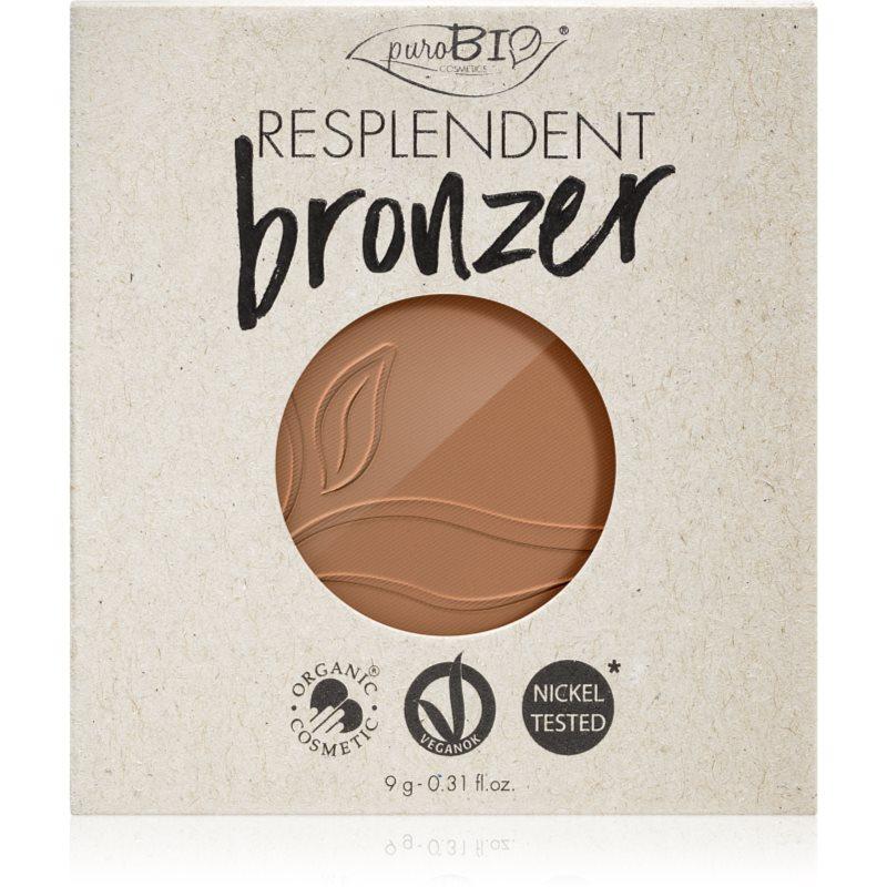 puroBIO Cosmetics Resplendent bronzer náhradní náplň odstín 01 Pale Brown 9 g
