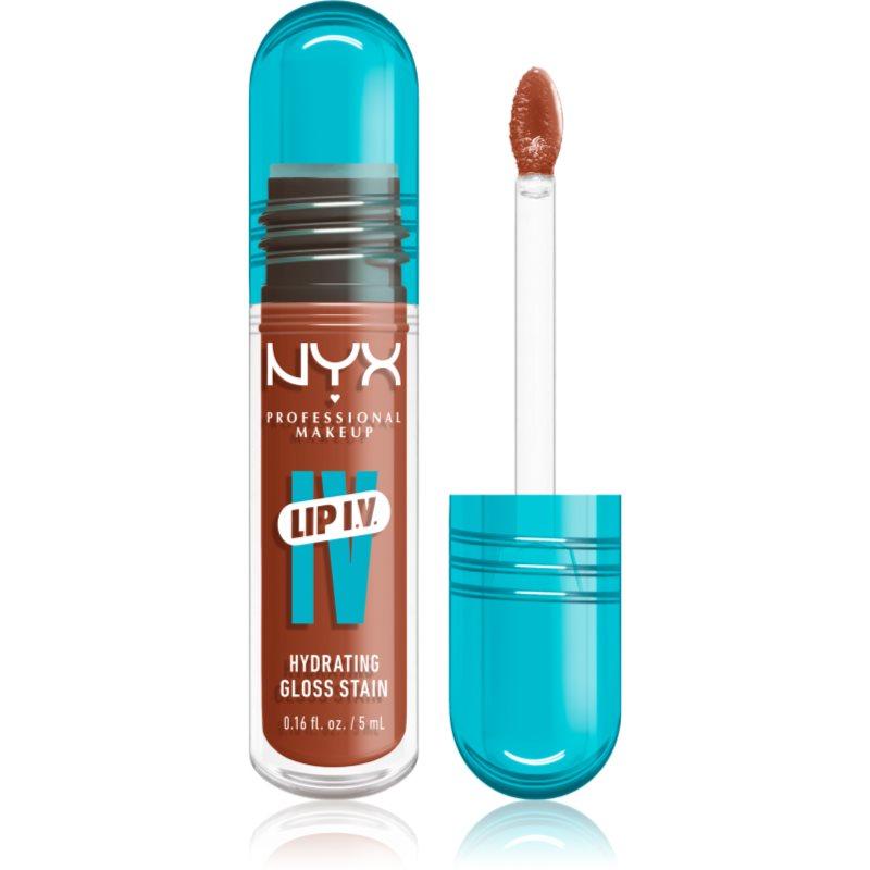 NYX Professional Makeup Lip IV dlouhotrvající lesk na rty s hydratačním účinkem odstín 01 - CARAMEL DRIP 5 ml