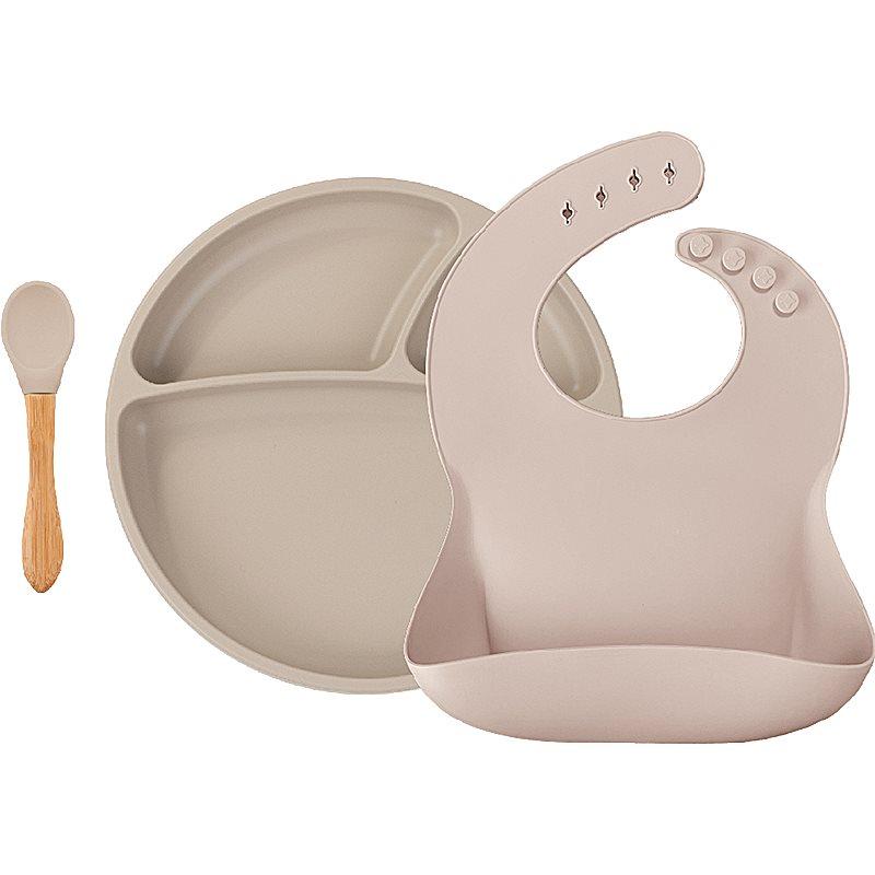 Minikoioi BLW II Bubble Beige jídelní set