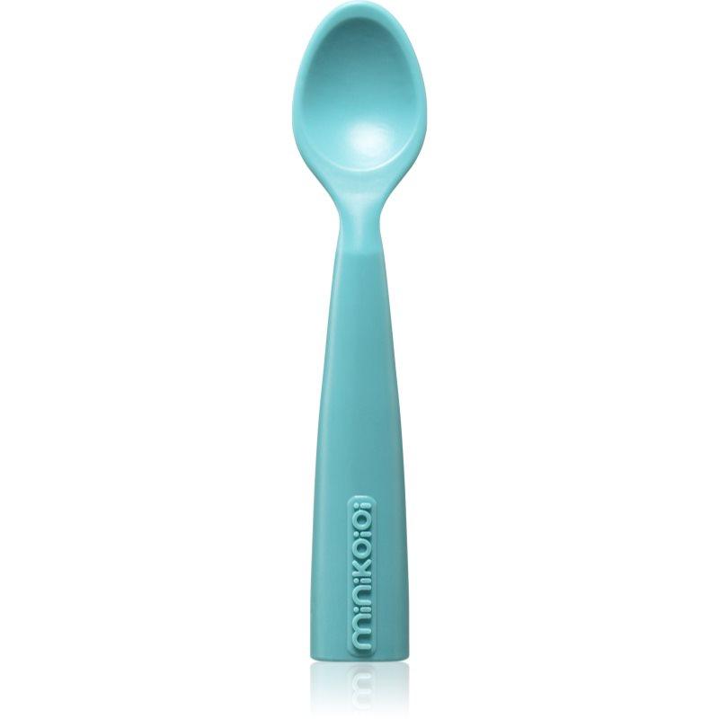 Minikoioi Silicone Spoon lžička Aqua Green 1 ks