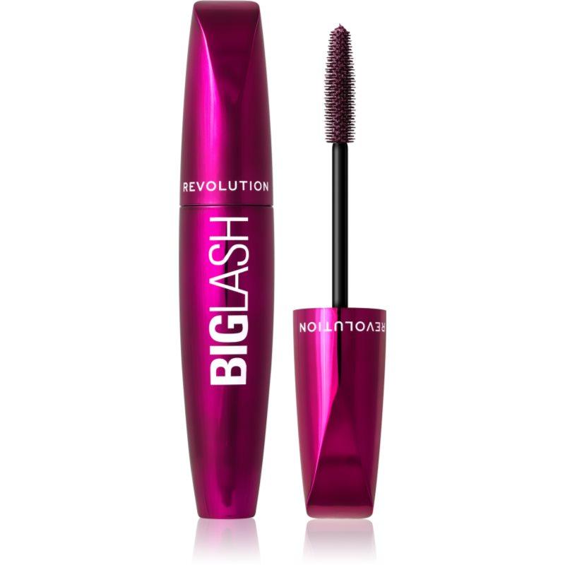 Makeup Revolution Big Lash Volume objemová a prodlužující řasenka odstín Burgundy 8 ml