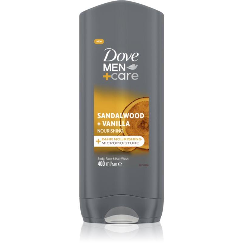 Dove Men+Care Sandalwood&Vanilla sprchový gel 3 v 1 pro muže 400 ml