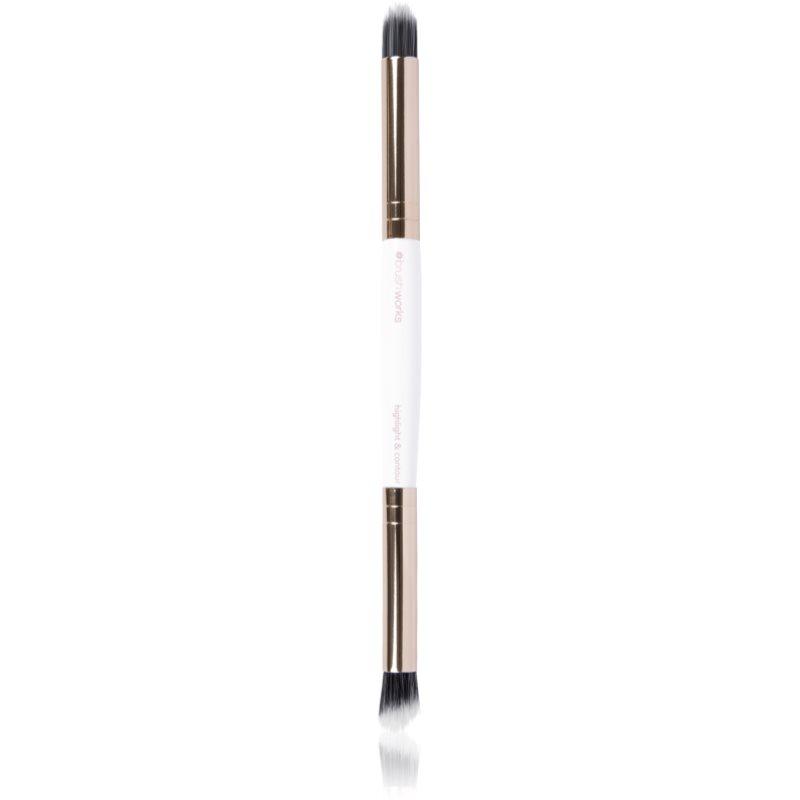 Brushworks Highlight And Contour Brush oboustranný štětec 1 ks