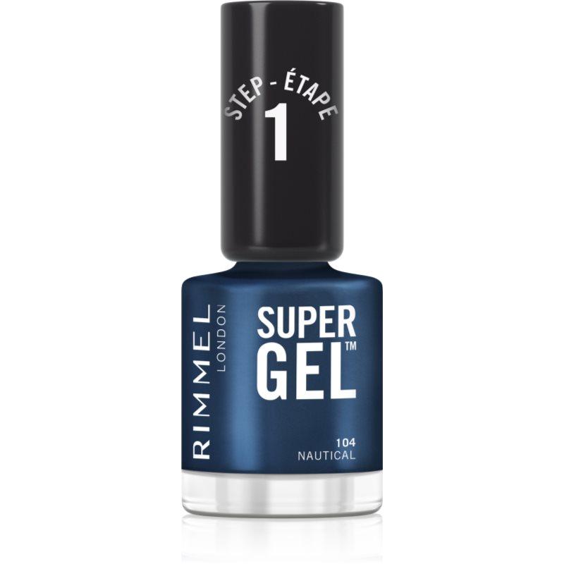 Rimmel Super Gel gelový lak na nehty bez užití UV/LED lampy odstín 104 Nautical 12 ml