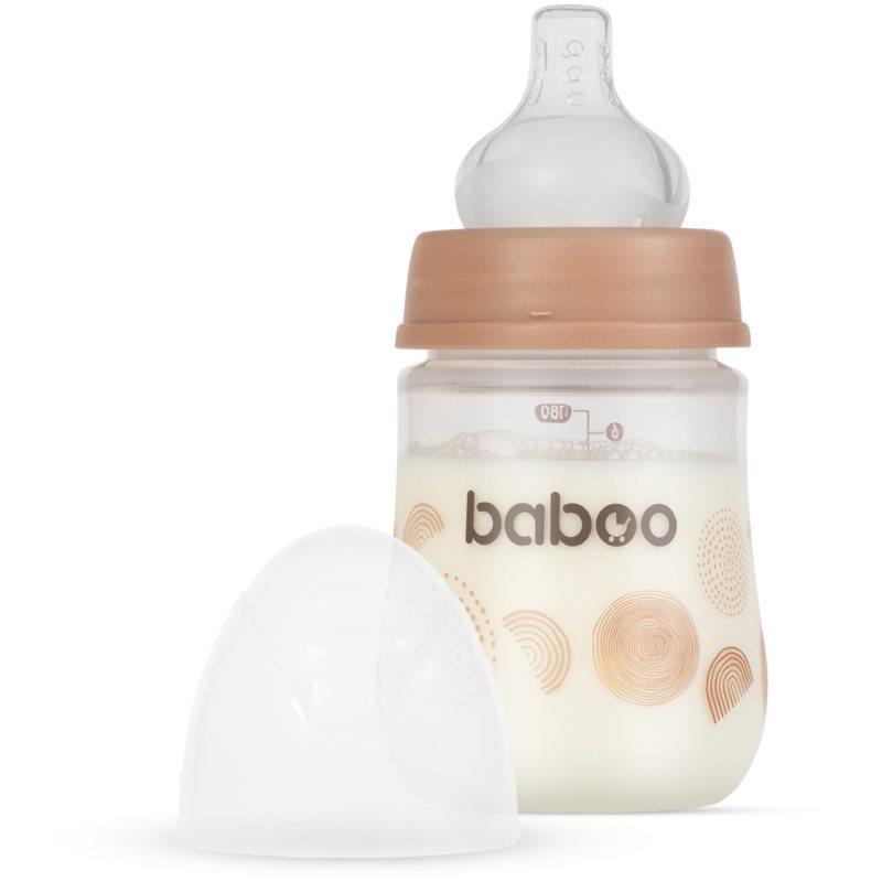 Baboo Anti-colic Feeding Bottle antikoliková lahev pro děti od narození Au Naturale, 0 m+ 180 ml
