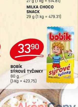 BOBÍK SÝROVÉ TYČINKY 80 g