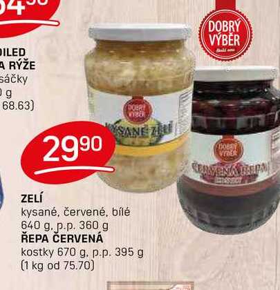 ŘEPA ČERVENÁ kostky 670 g. p.p. 395 g