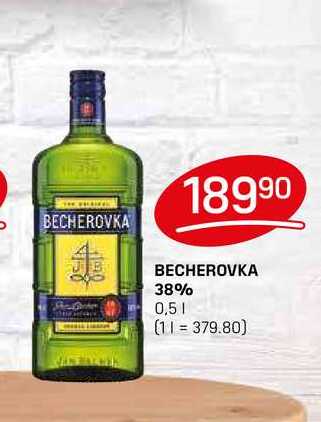 BECHEROVKA 38% 0,5l v akci