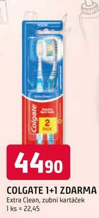 COLGATE 1+1 ZDARMA Extra Clean, zubni kartáček 