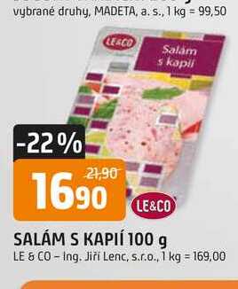 LE&CO SALÁM S KAPIÍ 100 g 