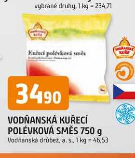 VODŇANSKÁ KUŘECÍ POLÉVKOVÁ SMĚS 750 g 