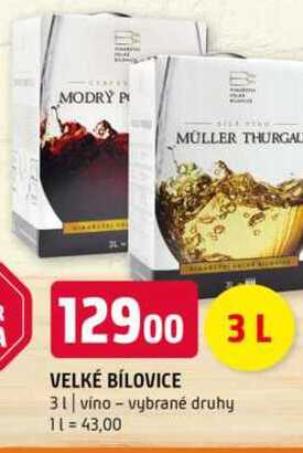 Velké bílovice 3l vino vybrané druhy