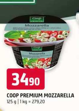 Coop premium mozzarella 125 g 