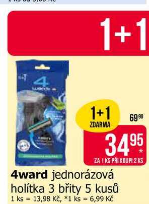 4ward jednorázová holítka 3 břity 5 kusů 