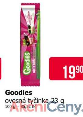 Goodies ovesná tyčinka 23 g 