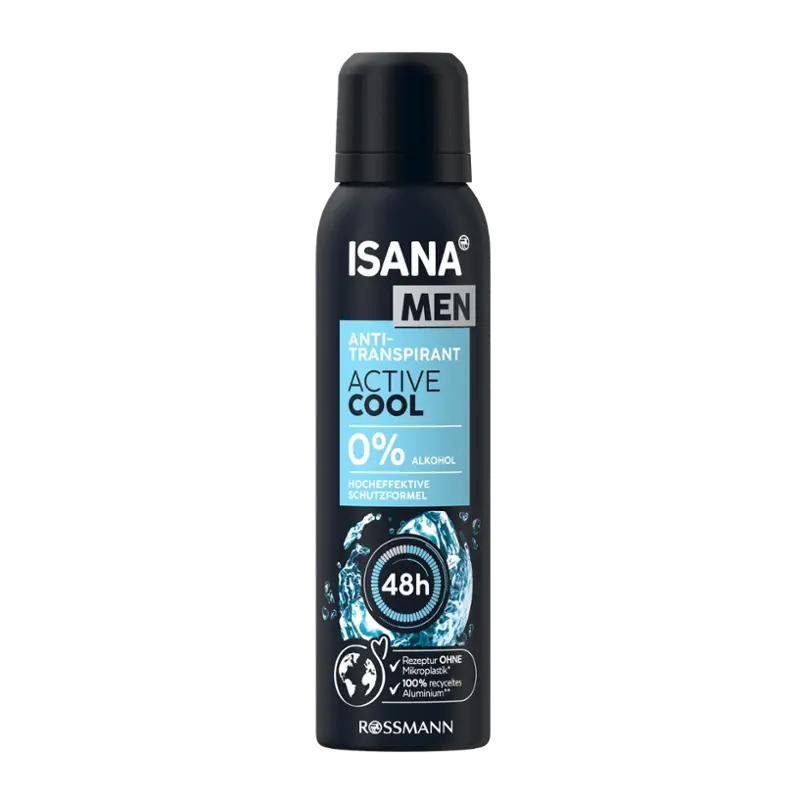 ISANA Men Antiperspirant sprej pro muže Active Cool, 150 ml