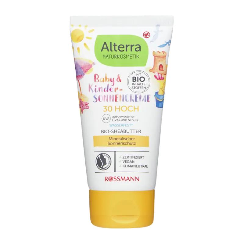 Alterra Naturkosmetik Dětský krém na opalování SPF30, 75 ml