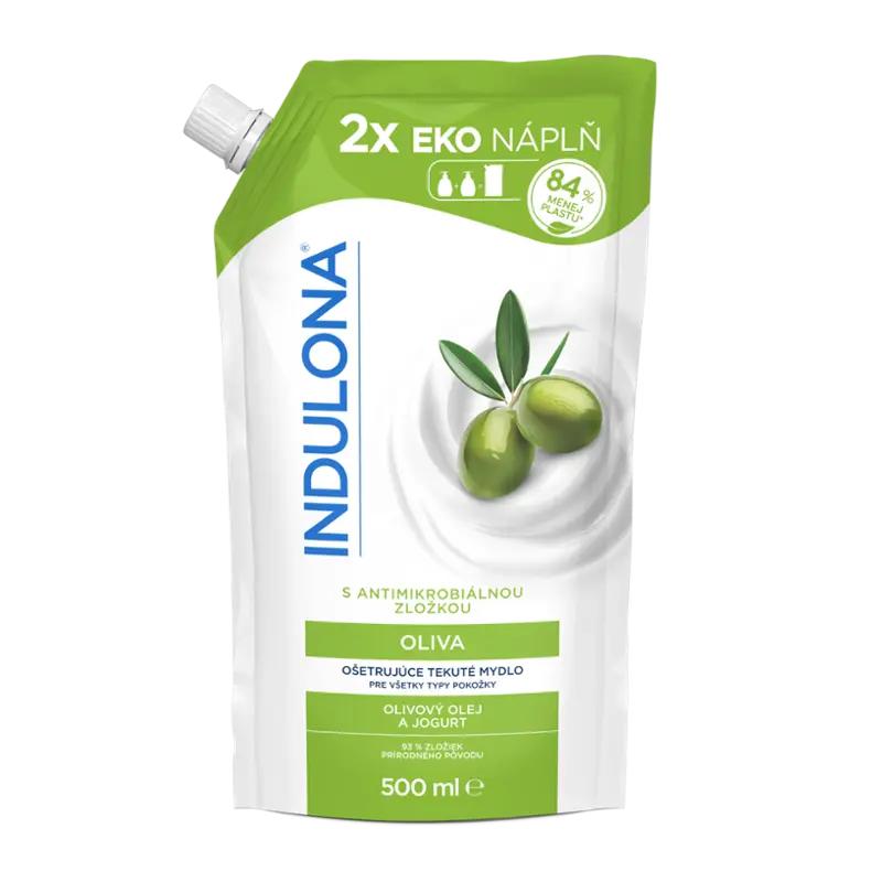 Indulona Tekuté mýdlo náhradní náplň Oliva, 500 ml